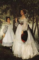 James Tissot The Two Sisters;Pprtrait china oil painting image